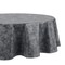 Threadmade Home Mesa Marble Printed Vinyl Indoor/Outdoor Tablecloth, Black - 70"W x 70"L Round